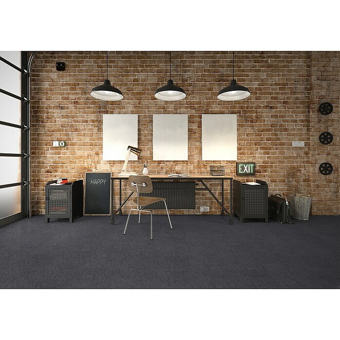 Gerflor Vinylboden Fliese Design Schiefer Anthrazit (L x B x S: 30,5 cm x 30,5 cm x 1,5 mm, Fliese, Vinyl) | BAUHAUS