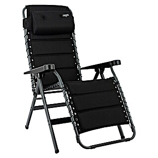 Crespo Sillón relax Air Deluxe II (L x An x Al: 78 x 71 x 119 cm, Negro)