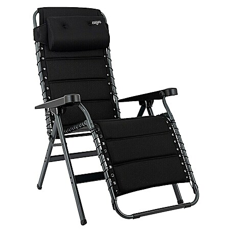 Crespo Sillón relax Air Deluxe II (L x An x Al: 78 x 71 x 119 cm, Negro)