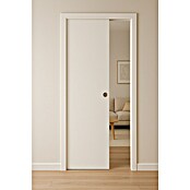 Puerta corredera de madera alveolar Blanca con uñero (72,5 x 203 cm, Blanco, Alveolar)