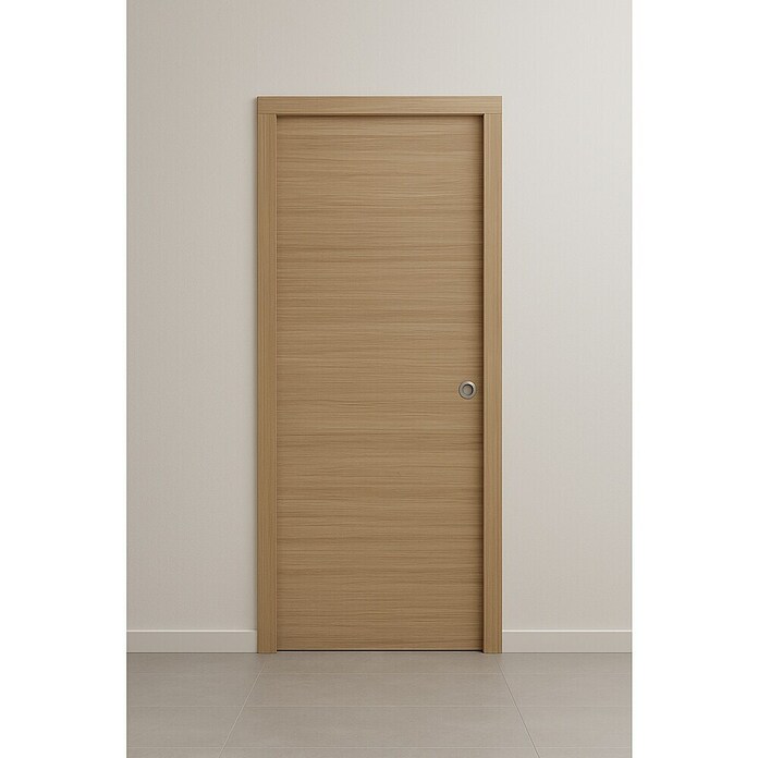 Puerta corredera de madera Roble Urban con uñero (72,5 x 203 cm, Maciza)