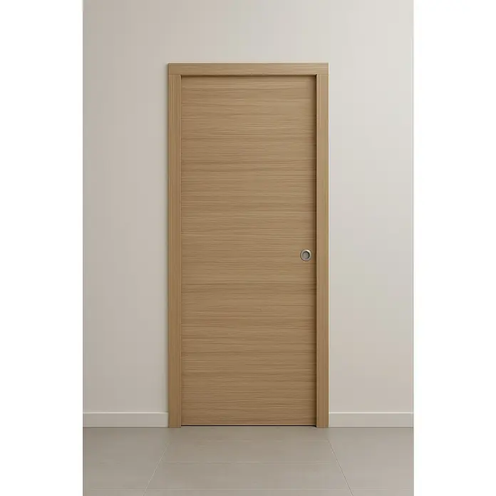 Solid Elements Hoja de puerta Roble Urban - 82,5 x 203 cm, Roble claro, Maciza, Con uñero - Puerta de madera moderna con diseño sencillo.