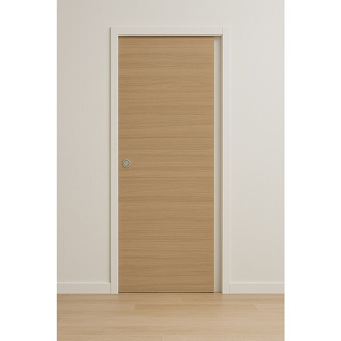 Puerta corredera de madera Roble Urban con Canal (72,5 x 203 cm, Maciza)
