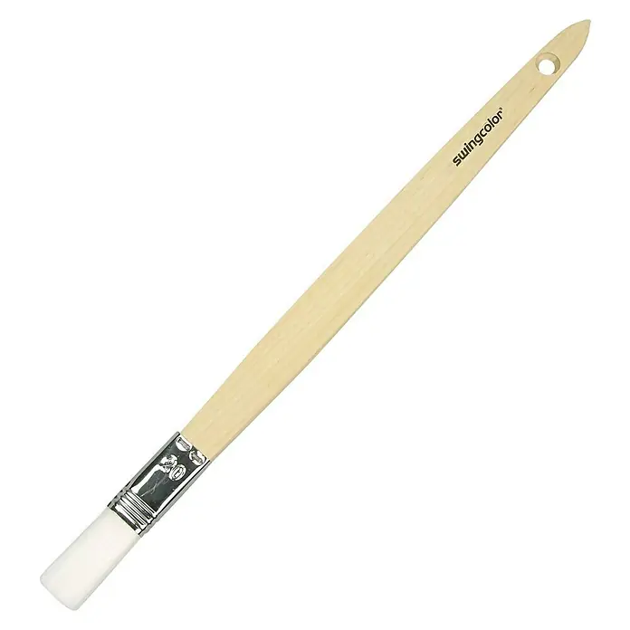 swingcolor Premium Plattpinsel - Breite Borsten: 20 mm, Gerade, Naturholz - Pinsel der Marke Swingcolor mit hellem Holzgriff und weißen Borsten. Ideal für präzise Farbaufträge und professionelle Ergebnisse.