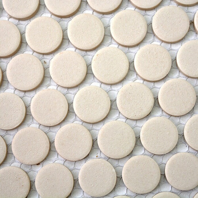 Mosaikfliese Knopf Uni CU K220 (31,5 x 29,4 cm, Beige, Matt)