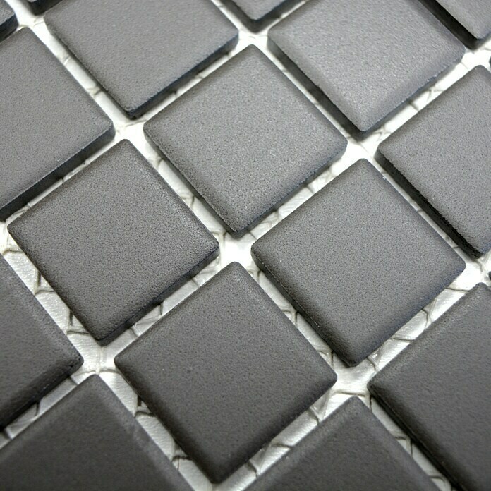 Mosaikfliese Quadrat Uni CU 050 (32,6 x 30 cm, Braun, Matt)