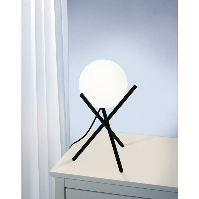 Eglo Lámpara de sobremesa Castellato (28 W, Negro, Altura: 33 cm)