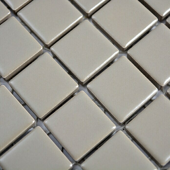 Mosaikfliese Quadrat Uni CG 194 (29,8 x 29,8 cm, Beige/Braun, Matt)