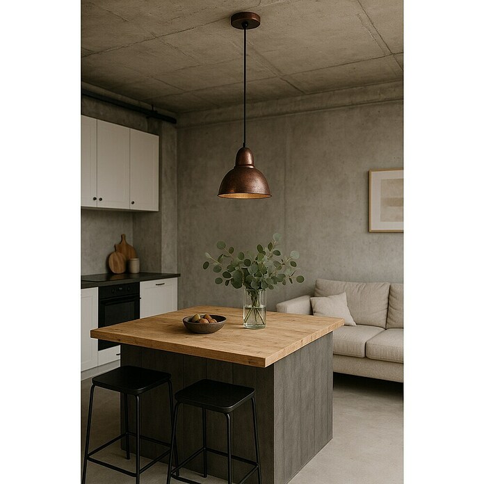 Eglo Lámpara colgante Truro (60 W, Cobre viejo, Altura: 110 cm)
