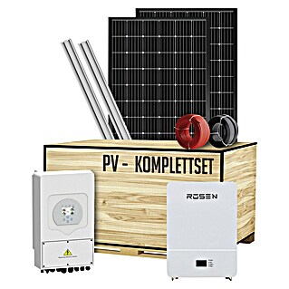 Photovoltaik-Anlage Komplett-Set zur Selbstmontage (Nennleistung: 6,16 Wp, Anzahl Solarzellen: 14 Stk., Passend für: Ziegeldächer)