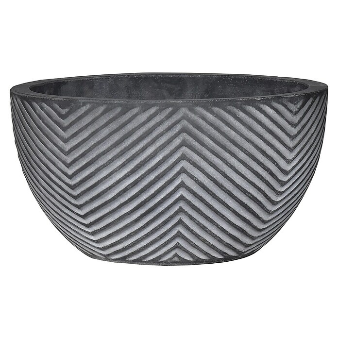 Pflanzschale rund Alessandria (Außenmaß (Ø x H): 48 x 26 cm, Grau) | BAUHAUS