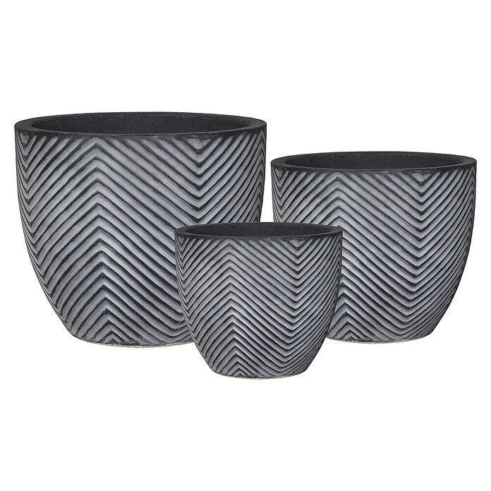 Pflanztopf Alessandria (Außenmaß (Ø x H): 26 x 23 cm, Grau) | BAUHAUS
