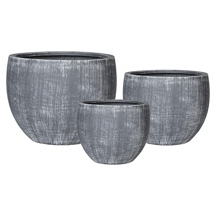 Pflanztopf Brescia (Außenmaß (Ø x H): 34 x 29 cm, Grau) | BAUHAUS