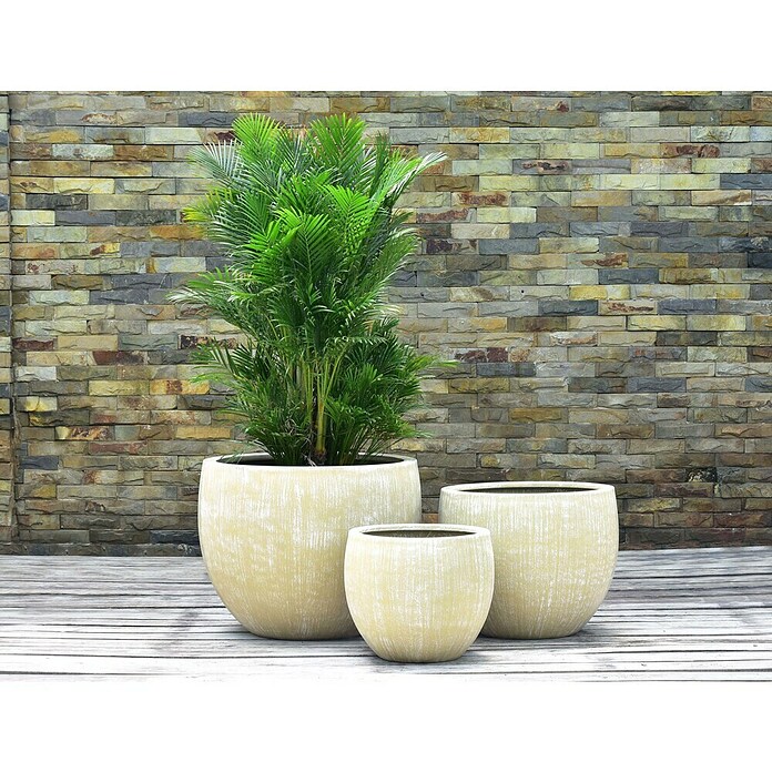 Pflanztopf Brescia (Außenmaß (Ø x H): 44 x 36 cm, Almond) | BAUHAUS