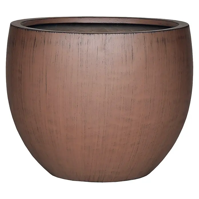 Pflanztopf Brescia - Außenmaß (Ø x H): 55 x 29 cm, Rusty - Dieser Topf in Eiform mit der markanten Textur verleiht jedem Raum eine besondere Note. Ein echter Hingucker für Pflanzenliebhaber.
