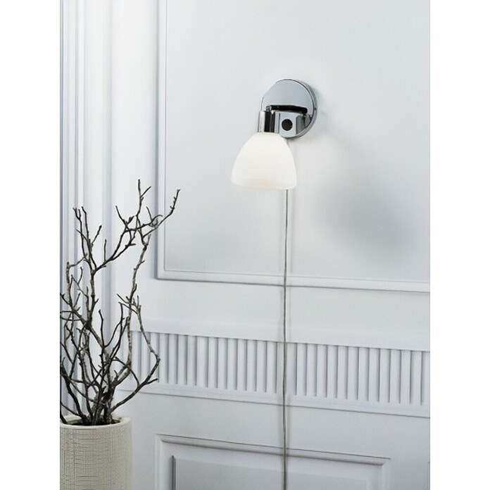 Nordlux Ray Aplique de pared (40 W, Cromo, L x An x Al: 12 x 12 x 20 cm)