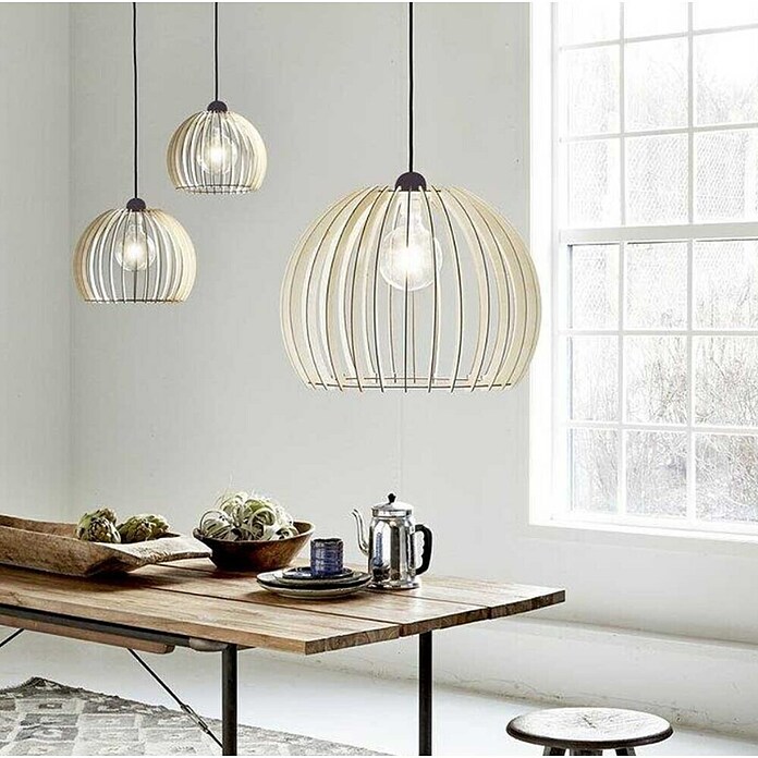 Nordlux Pendellamp, rond (60 W, Naturel, Ø x h: 25 x 250 cm)