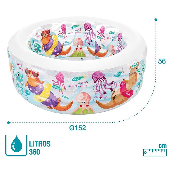 Intex Piscina hinchable Acuario (Ø x Al: 152 x 56 cm, 360 l, Multicolor) | BAUHAUS