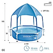 Intex Piscina Frame con toldo (Ø x Al: 183 x 83 cm, Azul, 700 l) | BAUHAUS