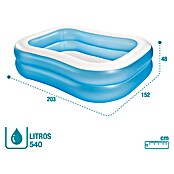 Intex Piscina hinchable familiar (L x An x Al: 203 x 152 x 48 cm, 540 l, Azul) | BAUHAUS