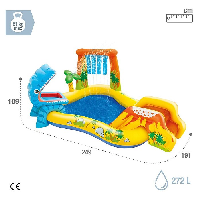 Intex Piscina hinchable (249 cm, Capacidad: 216 l)