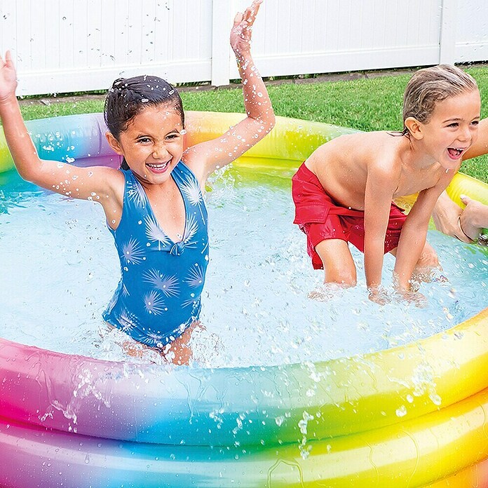 Intex Piscina hinchable 3 Aros (Ø x Al: 168 x 38 cm, 581 l, Multicolor) | BAUHAUS