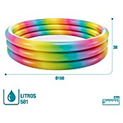 Intex Piscina hinchable 3 Aros (Ø x Al: 168 x 38 cm, 581 l, Multicolor) | BAUHAUS