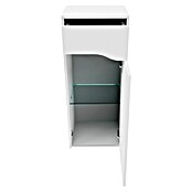 Camargue Curve Badmöbel-Set (Gesamtbreite Badmöbel: 80 cm, Weiß, Matt, DIN Anschlag: Rechts, Mit LED-Spiegelschrank) | BAUHAUS