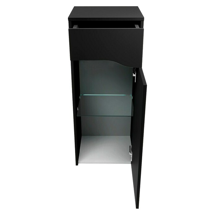 Camargue Curve Midischrank (B x T x H: 40,2 x 32,7 x 98,4 cm, Schwarz, DIN Anschlag: Rechts) | BAUHAUS