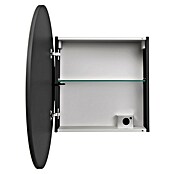 Camargue Point LED-Spiegelschrank (B x H: 74 x 74 cm, Holz, Anthrazit, DIN Anschlag: Links) | BAUHAUS