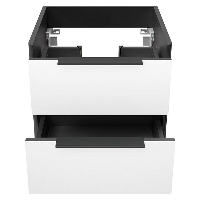 Camargue Marea Waschtischunterschrank (57,2 x 38,5 x 48 cm, Anthrazit/Weiß) | BAUHAUS