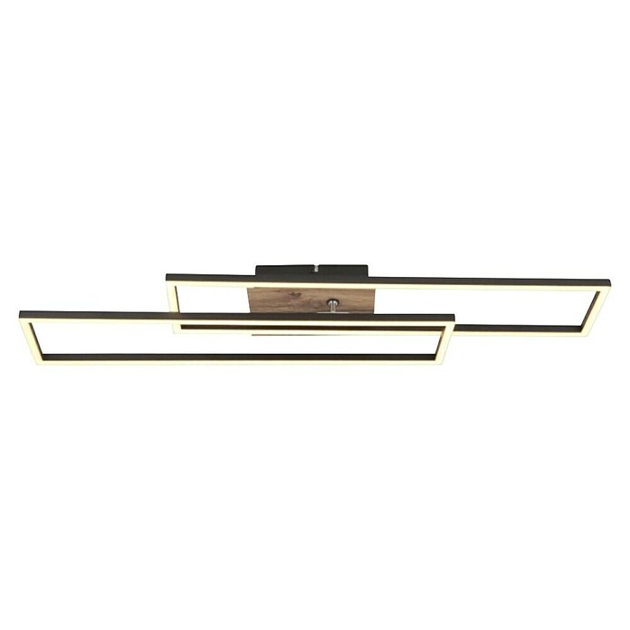 Globo LED stropna svjetiljka Dakari  (30 W, D x Š x V: 800 x 600 x 80 mm, Crna, smeđa, Topla bijela) | BAUHAUS