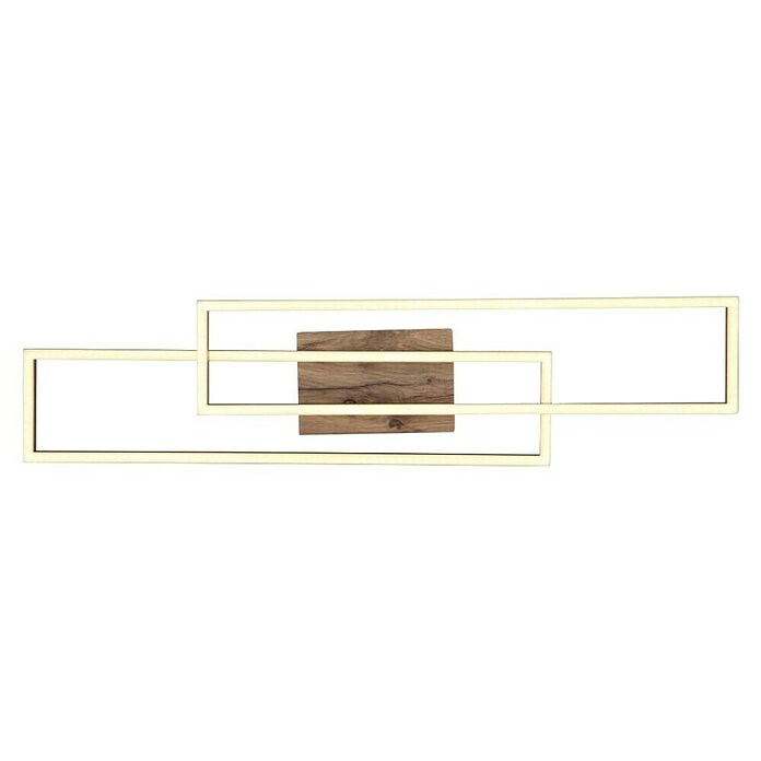 Globo LED stropna svjetiljka Dakari  (30 W, D x Š x V: 800 x 600 x 80 mm, Crna, smeđa, Topla bijela) | BAUHAUS