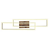 Globo LED stropna svjetiljka Dakari  (30 W, D x Š x V: 800 x 600 x 80 mm, Crna, smeđa, Topla bijela) | BAUHAUS