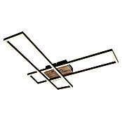 Globo LED stropna svjetiljka Dakari  (30 W, D x Š x V: 800 x 600 x 80 mm, Crna, smeđa, Topla bijela) | BAUHAUS