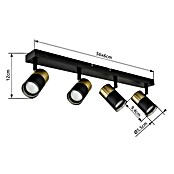 Globo Stropna spot svjetiljka Brisbon  (25 W, D x Š x V: 560 x 60 x 120 mm, Crna, GU10) | BAUHAUS