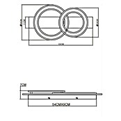 Globo LED stropna svjetiljka Jayden  (40 W, D x Š x V: 630 x 350 x 70 mm, Antracit, Topla bijela) | BAUHAUS