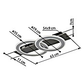 Globo LED stropna svjetiljka Jayden  (40 W, D x Š x V: 630 x 350 x 70 mm, Antracit, Topla bijela) | BAUHAUS