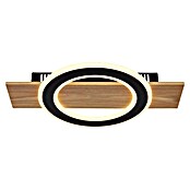 Globo LED stropna svjetiljka Jayden  (18 W, D x Š x V: 440 x 290 x 52 mm, Crna, smeđa, Topla bijela) | BAUHAUS