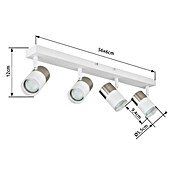 Globo Stropna spot svjetiljka Brisbon  (25 W, D x Š x V: 560 x 60 x 120 mm, Bijela, GU10) | BAUHAUS