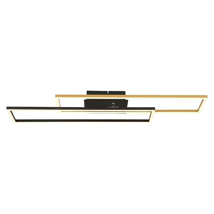 Globo LED stropna svjetiljka Dakari  (30 W, D x Š x V: 800 x 600 x 75 mm, Crna, Topla bijela) | BAUHAUS