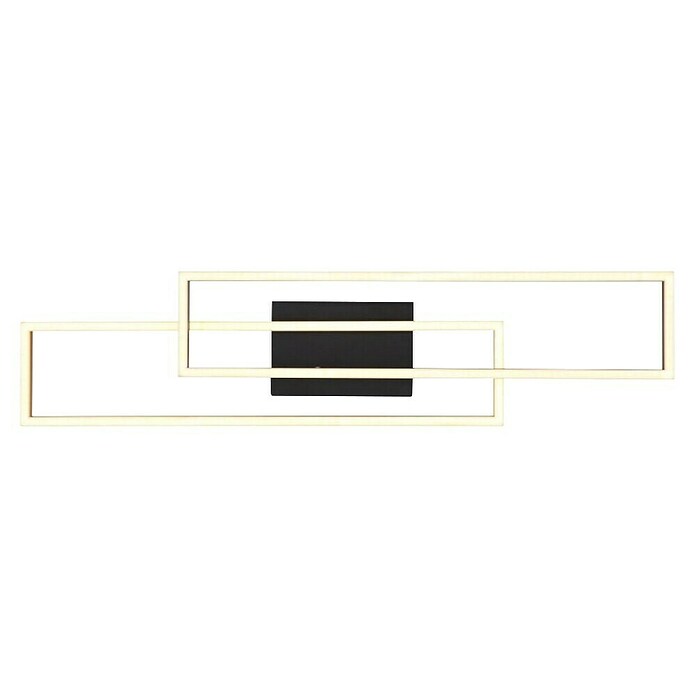 Globo LED stropna svjetiljka Dakari  (30 W, D x Š x V: 800 x 600 x 75 mm, Crna, Topla bijela) | BAUHAUS