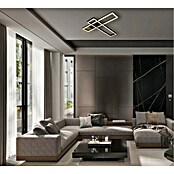 Globo LED stropna svjetiljka Dakari  (30 W, D x Š x V: 800 x 600 x 75 mm, Crna, Topla bijela) | BAUHAUS