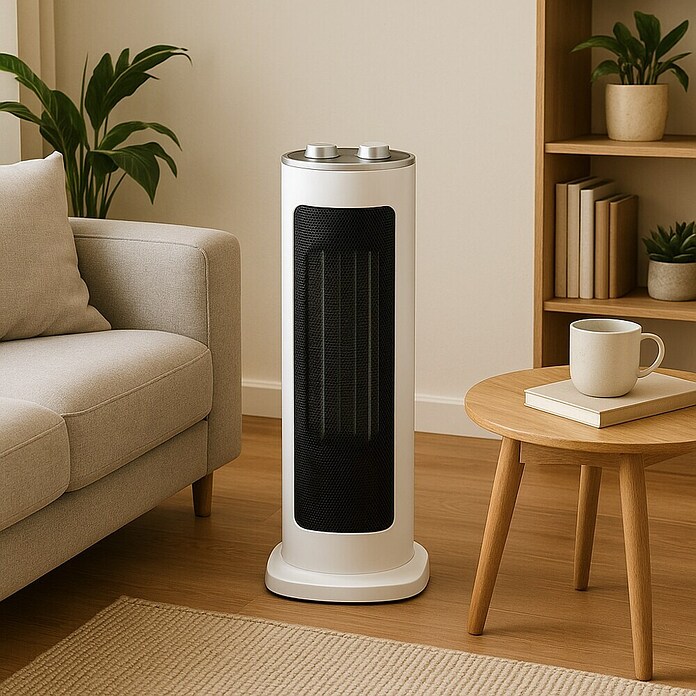 Voltomat HEATING Keramische ventilatorkachel BL-K18-J (2.000 W, Wit / Zwart, 41,5 x 16,5 x 16,5 cm) | BAUHAUS