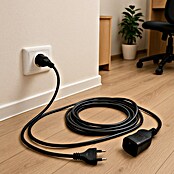 Voltomat Euro-Verlängerung (H03VVH2-F2x0,75, 3 m, Schwarz)