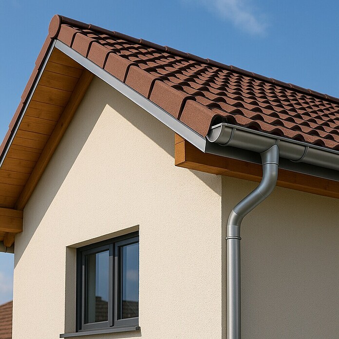 Dakota Canalón G-125 (Largo: 2 m, PVC, Gris)