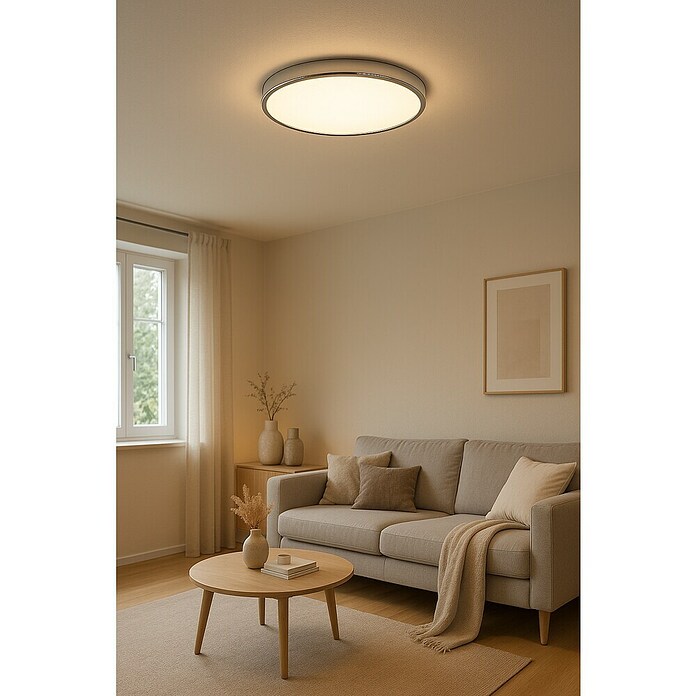 Eglo Fueva 6 Plafón LED (11,5 W, Cromo, Blanco cálido) | BAUHAUS