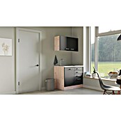 Flex-Well Turin Miniküche (Breite: 100 cm, Anthrazit, Mit Elektrogeräten) | BAUHAUS