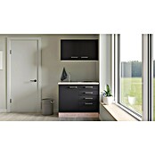 Flex-Well Turin Miniküche (Breite: 100 cm, Anthrazit, Mit Elektrogeräten) | BAUHAUS