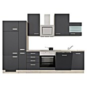 Flex-Well Turin Küchenzeile Typ 6 (Breite: 310 cm, Anthrazit, Mit Elektrogeräten) | BAUHAUS